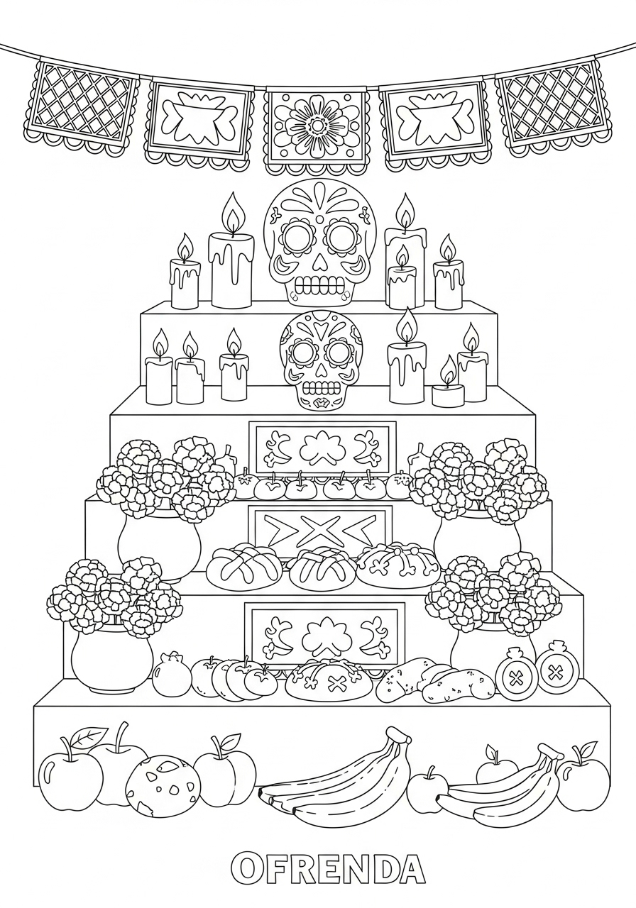 Ofrenda Coloring Pages 4 Ofrenda coloring pages to print