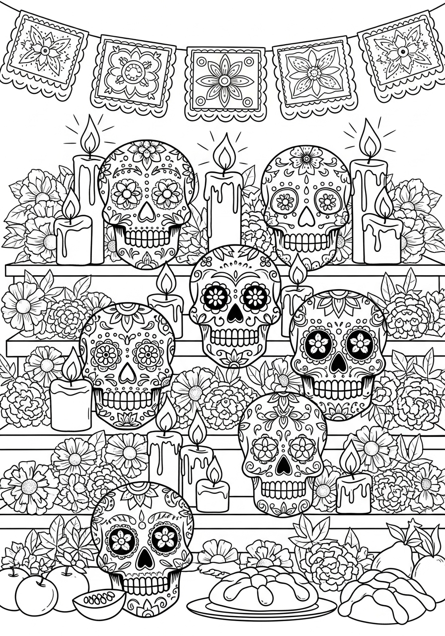 Ofrenda Coloring Pages 7 Ofrenda coloring pages for adults pdf
