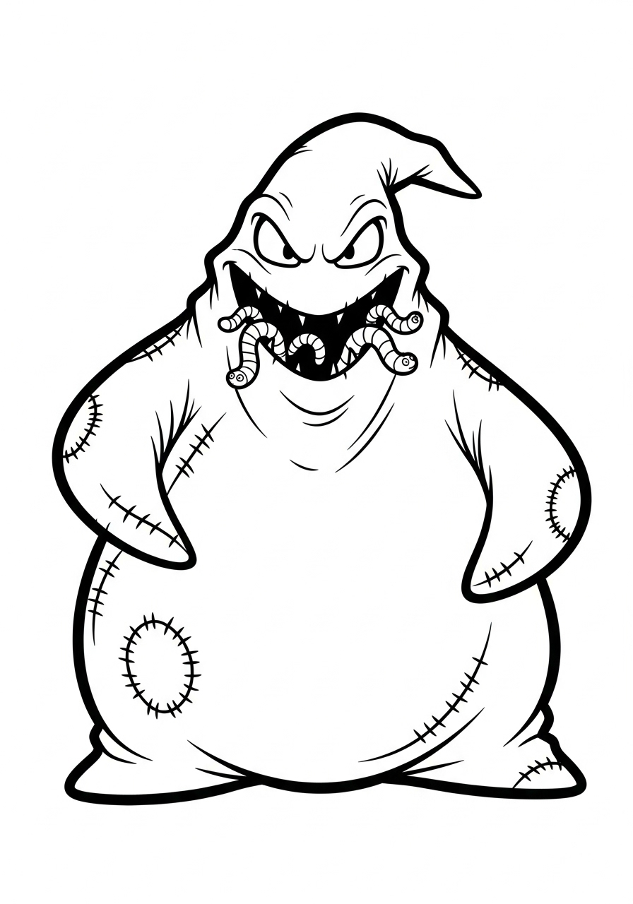Oogie Boogie Coloring Pages 2 Oogie Boogie free coloring pages