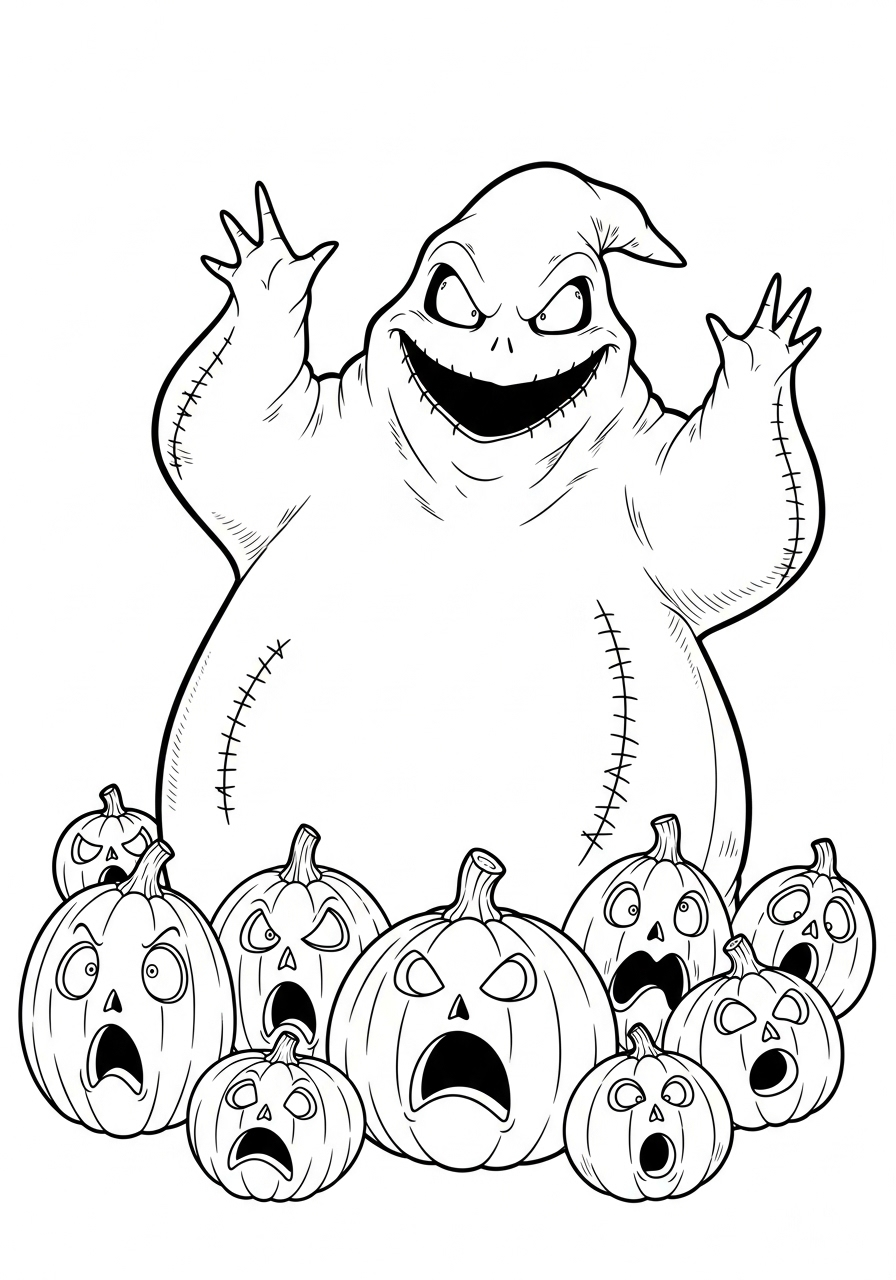 Oogie Boogie Coloring Pages 12 free printable coloring pages Oogie Boogie
