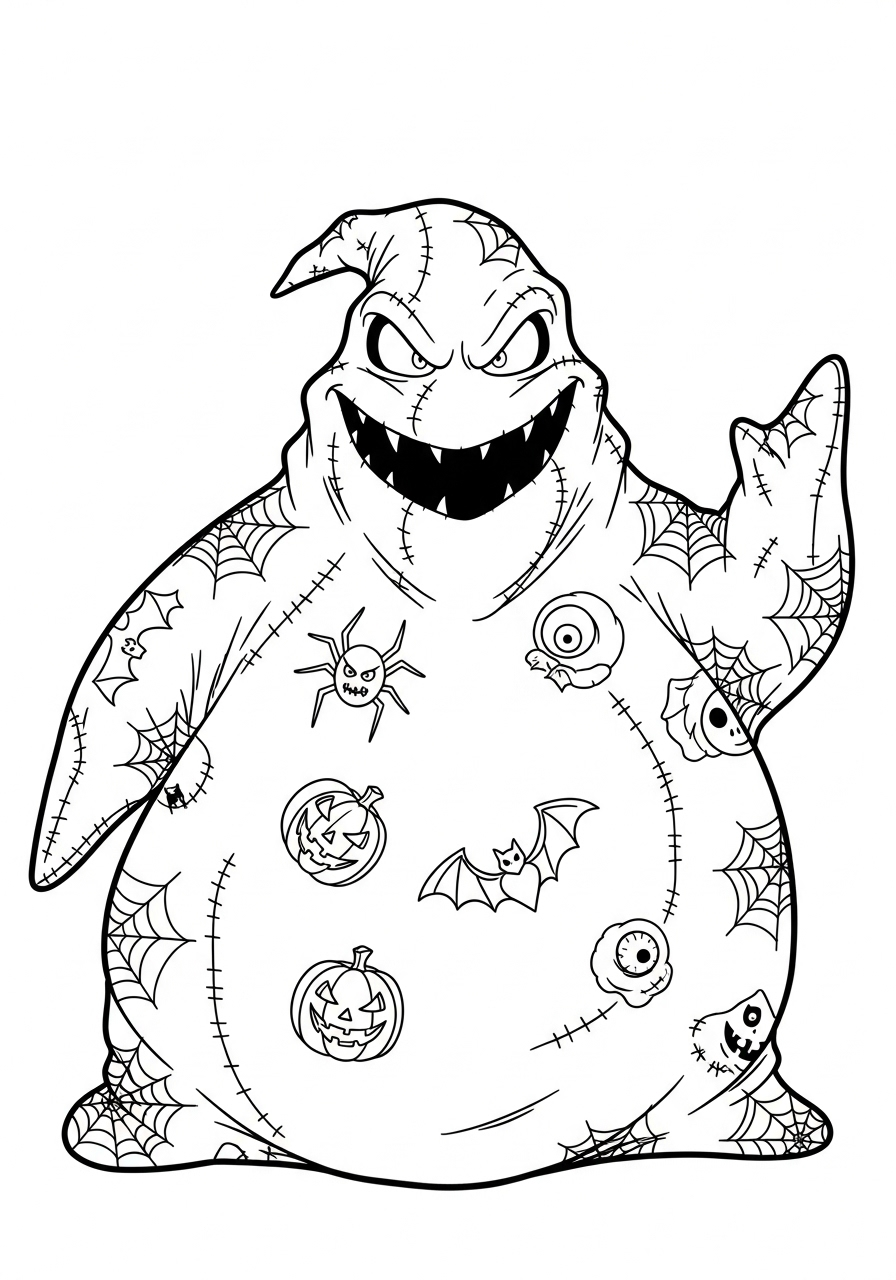Oogie Boogie Coloring Pages 14 Oogie Boogie coloring pages for preschoolers