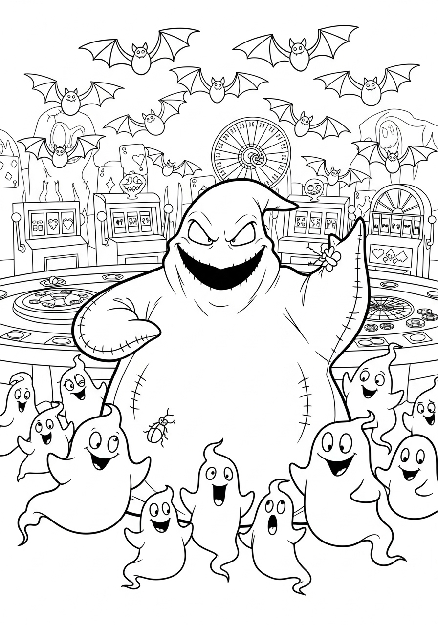 Oogie Boogie Coloring Pages 17 printable Oogie Boogie coloring pages