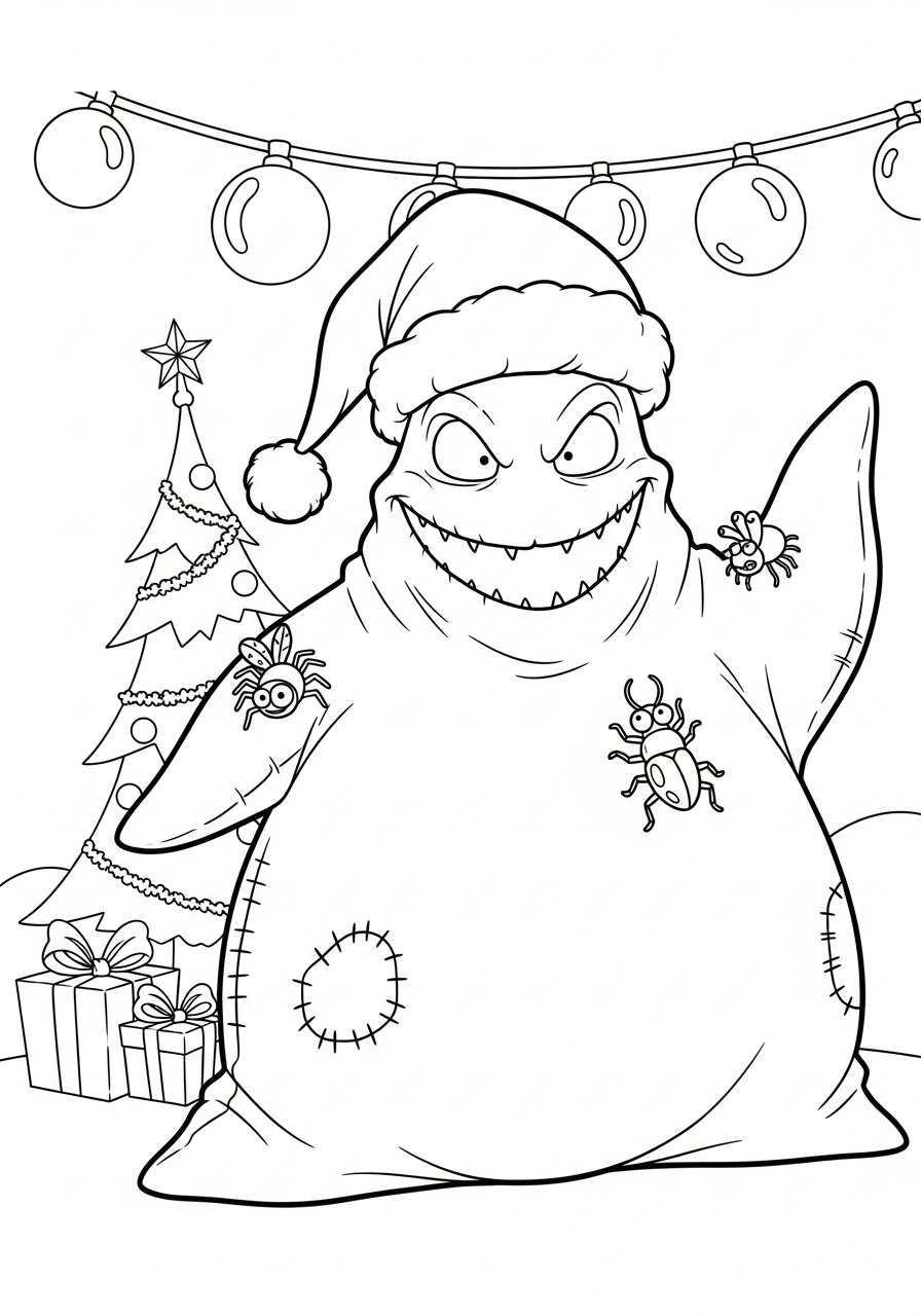 Oogie Boogie Coloring Pages 20 kawaii cute Oogie Boogie coloring pages