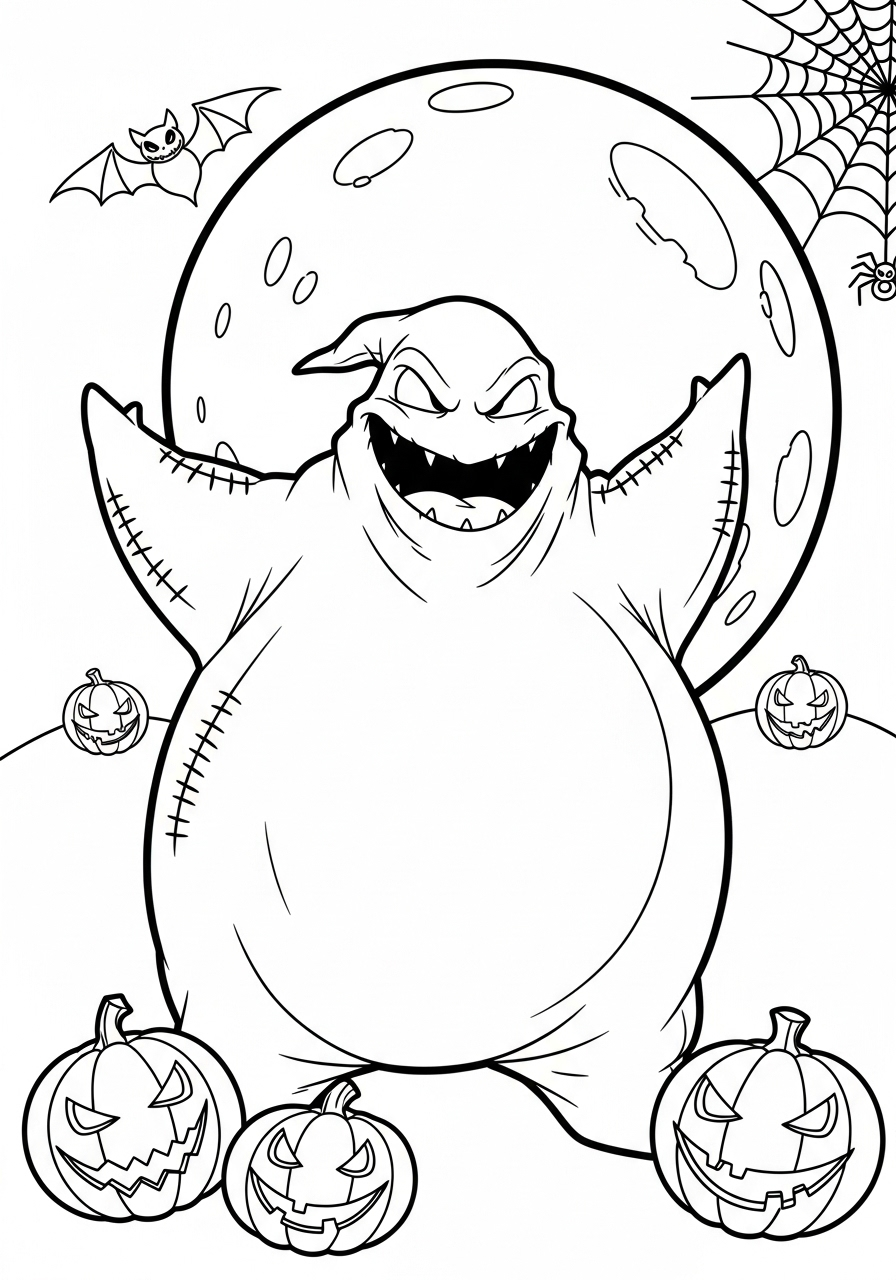 Oogie Boogie Coloring Pages 22 vintage Oogie Boogie coloring pages