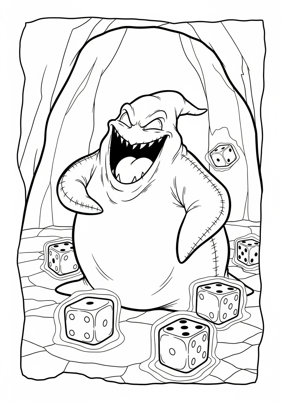 Oogie Boogie Coloring Pages 4 grinch cute Oogie Boogie coloring pages