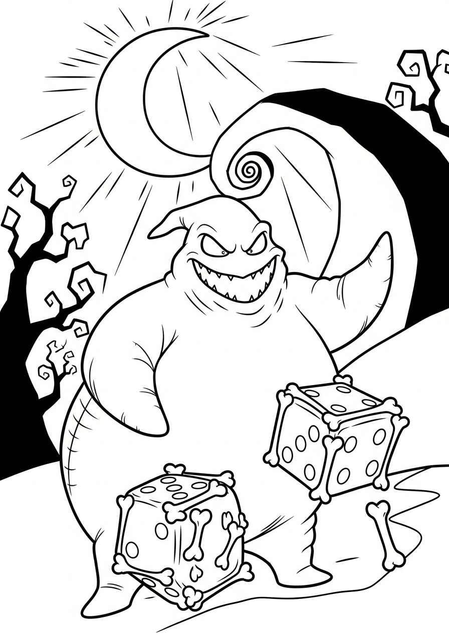 Oogie Boogie Coloring Pages 6 Oogie Boogie coloring pages for kids