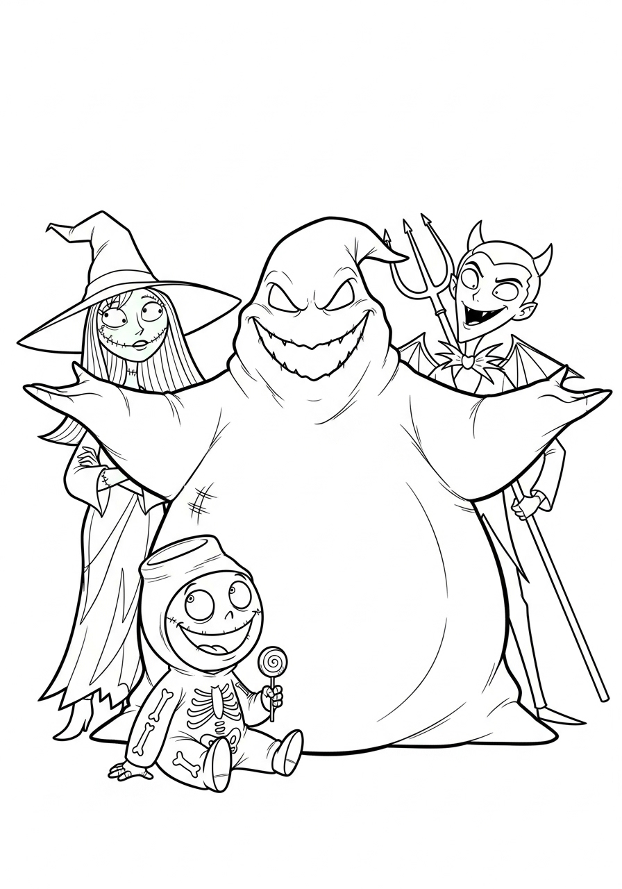 Oogie Boogie Coloring Pages 7 Oogie Boogie printable coloring pages