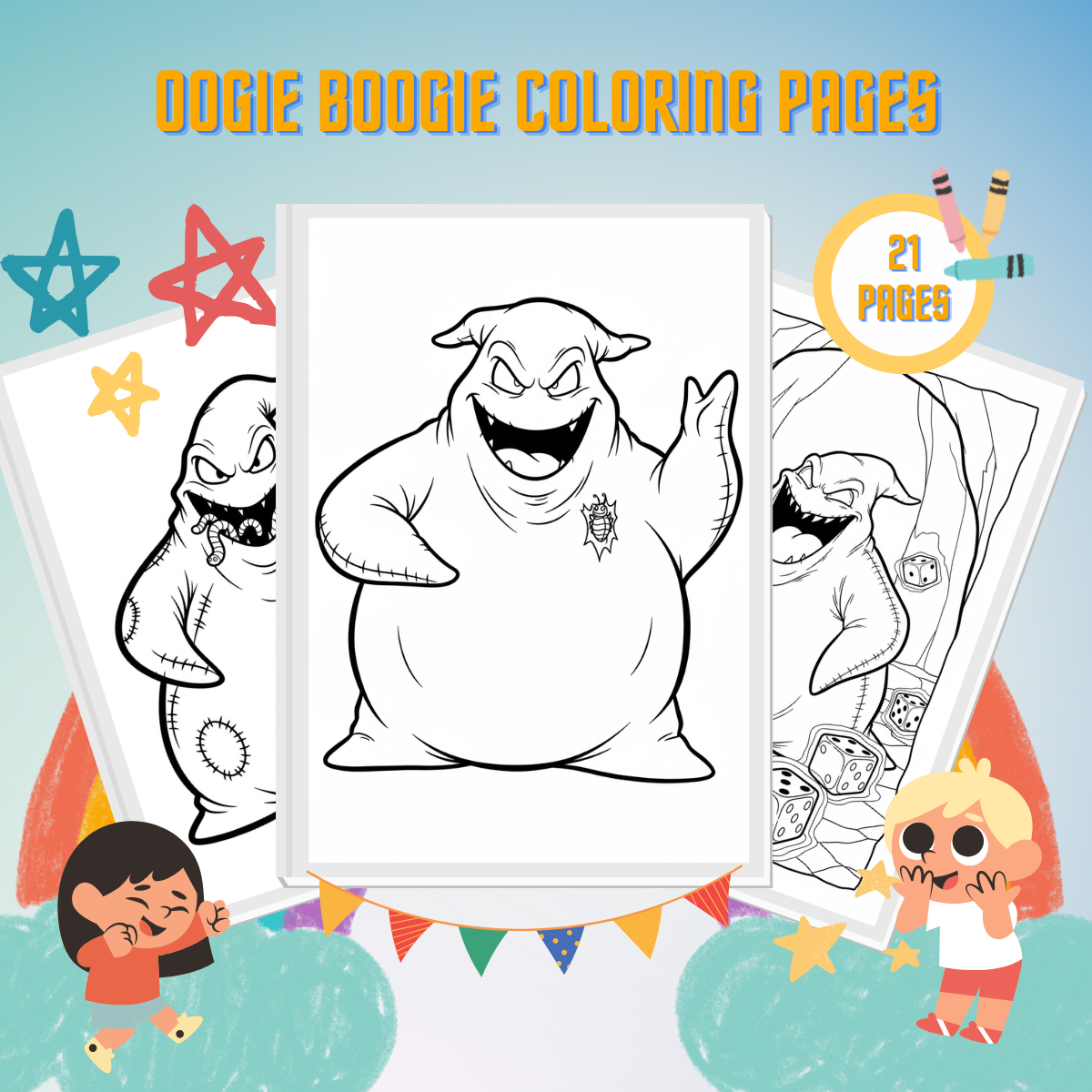 Oogie Boogie Coloring Pages