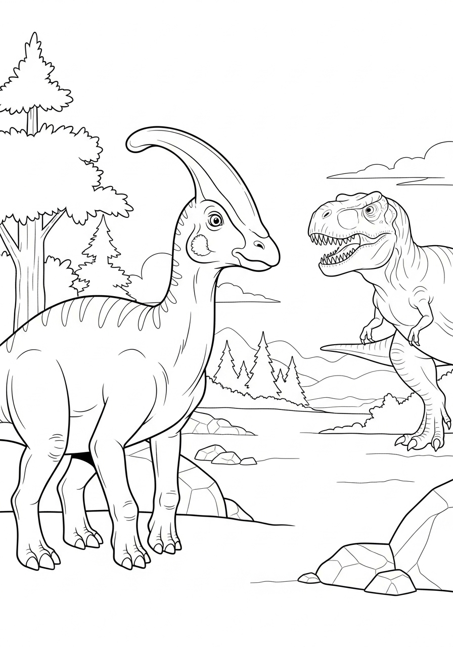 Parasaurolophus Coloring Pages 10 Parasaurolophus printable coloring pages