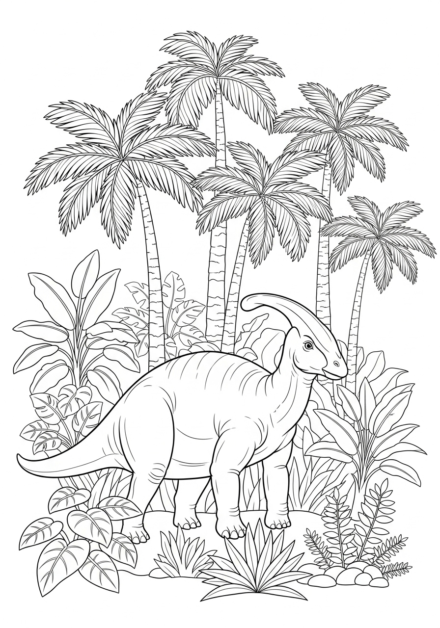 Parasaurolophus Coloring Pages 13 cute Parasaurolophus coloring pages 1