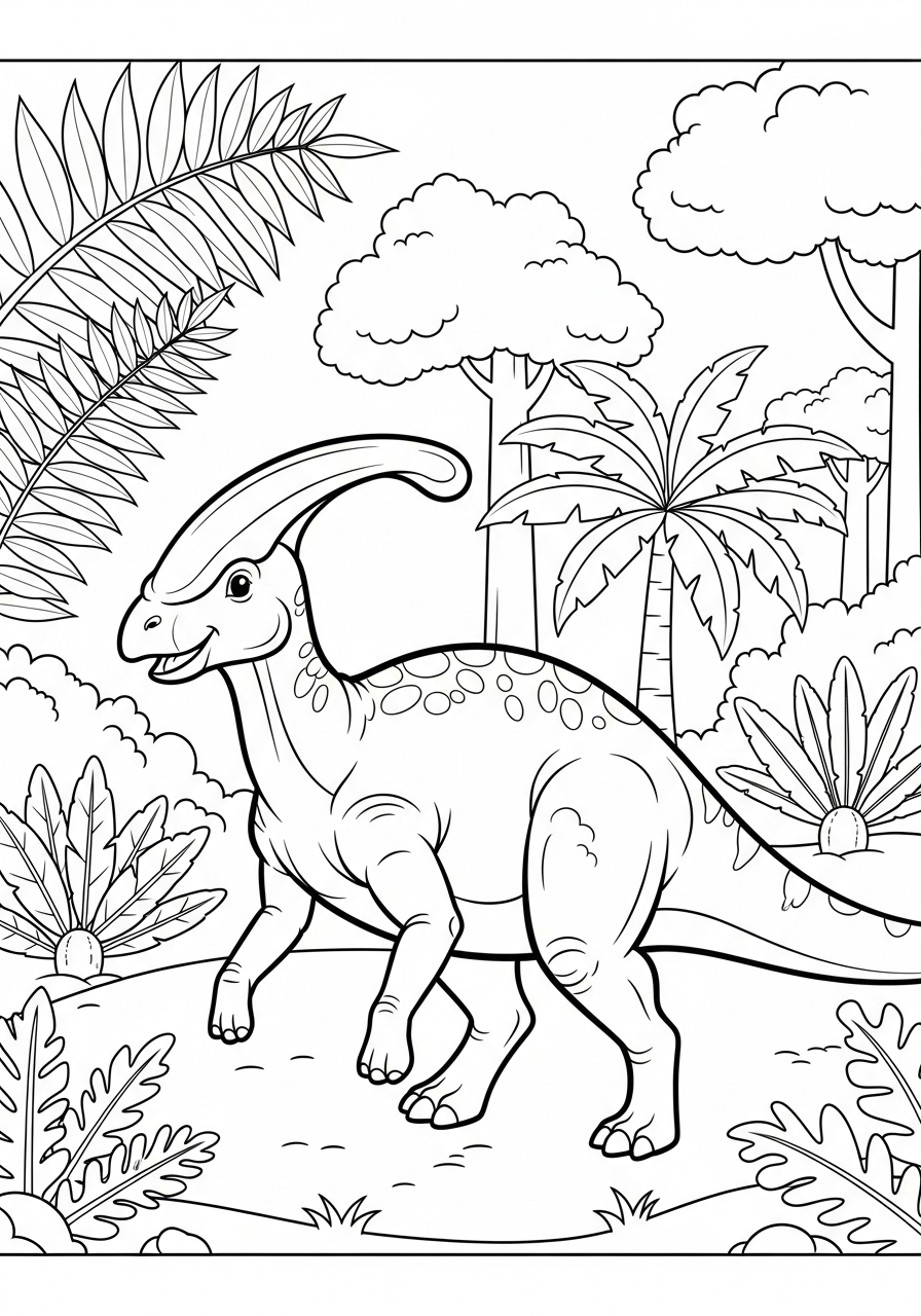 Parasaurolophus Coloring Pages 3 free coloring Parasaurolophus pages