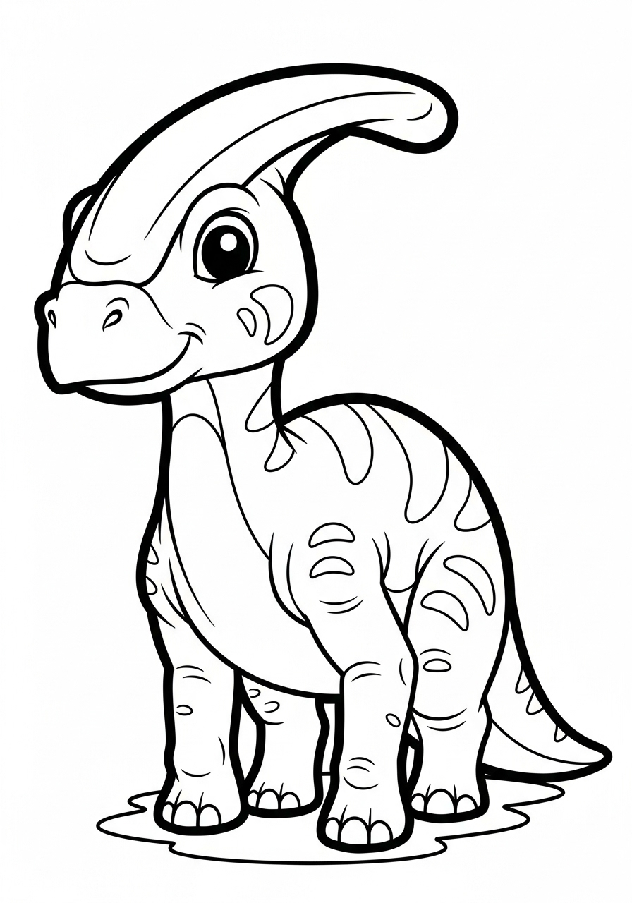 Parasaurolophus Coloring Pages 6 cute Parasaurolophus coloring pages