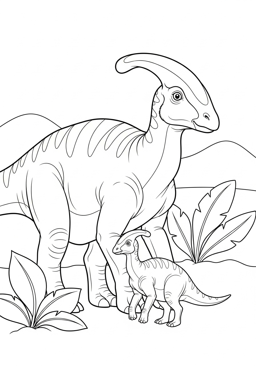 Parasaurolophus Coloring Pages 8 free printable Parasaurolophus coloring pages