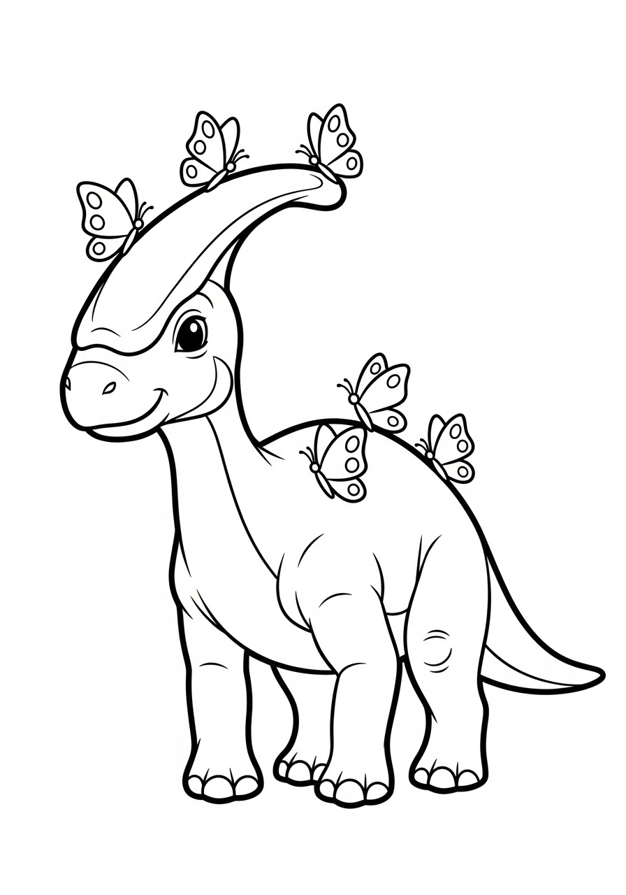 Parasaurolophus Coloring Pages 9 coloring pages for kids Parasaurolophus