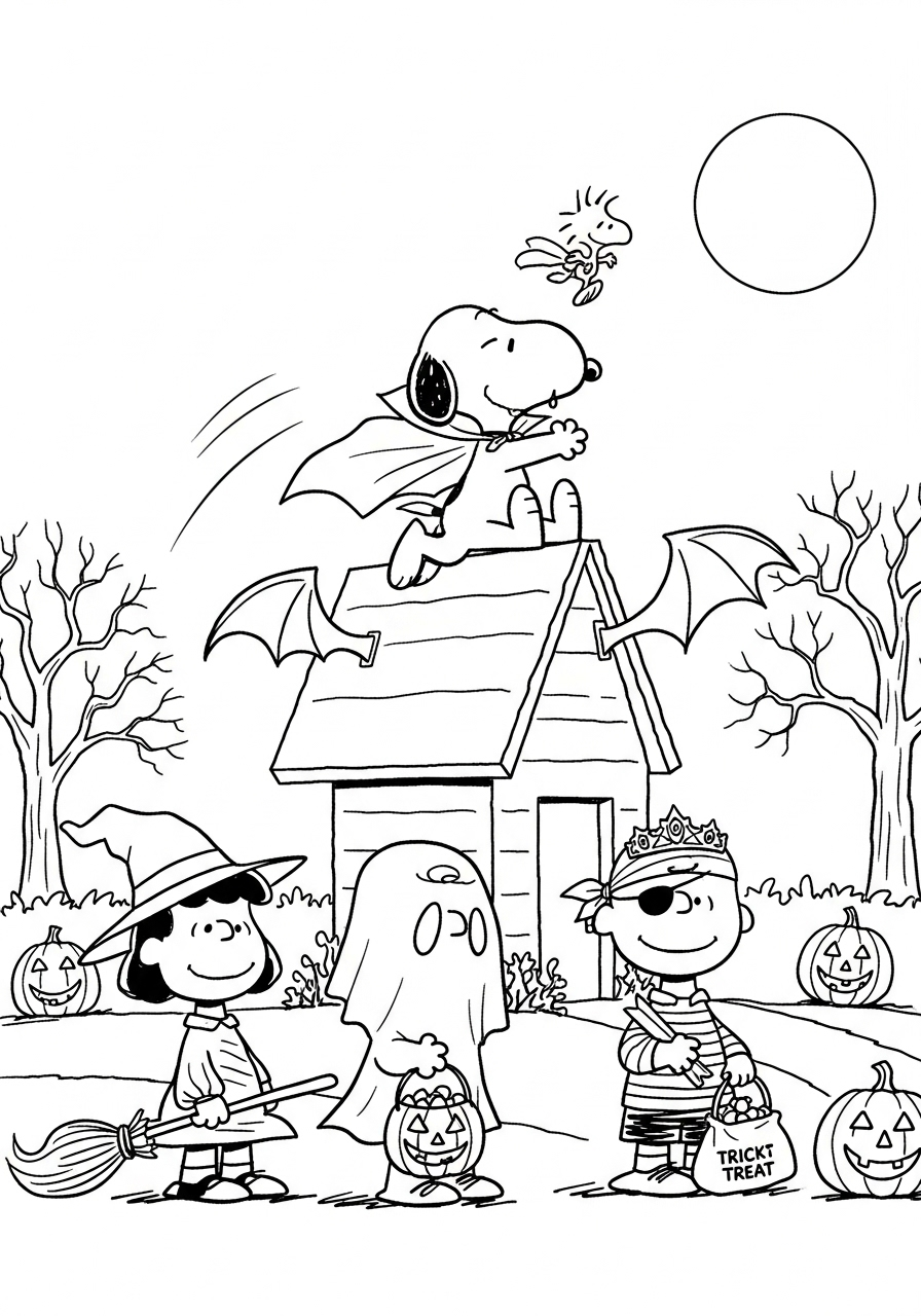Snoopy Halloween Coloring Pages 17 Snoopy Halloween coloring pages for adults pdf