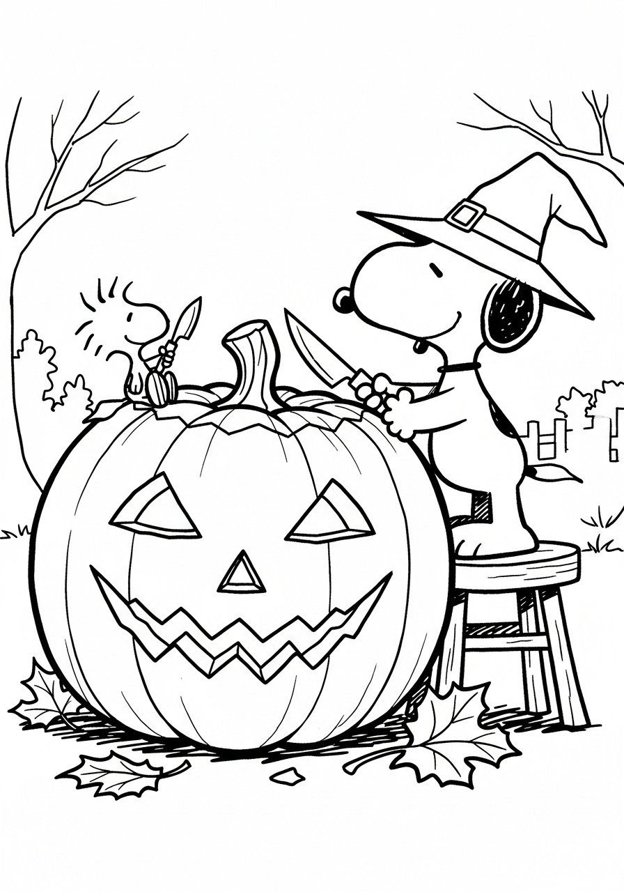 Snoopy Halloween Coloring Pages 3 free printable coloring pages Snoopy Halloween