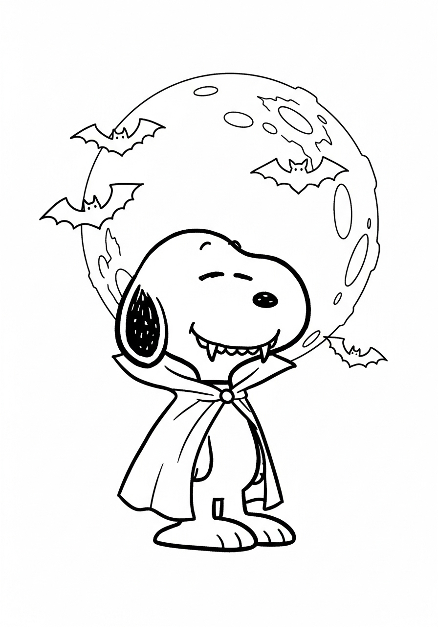 Snoopy Halloween Coloring Pages 5 preschool Snoopy Halloween coloring pages