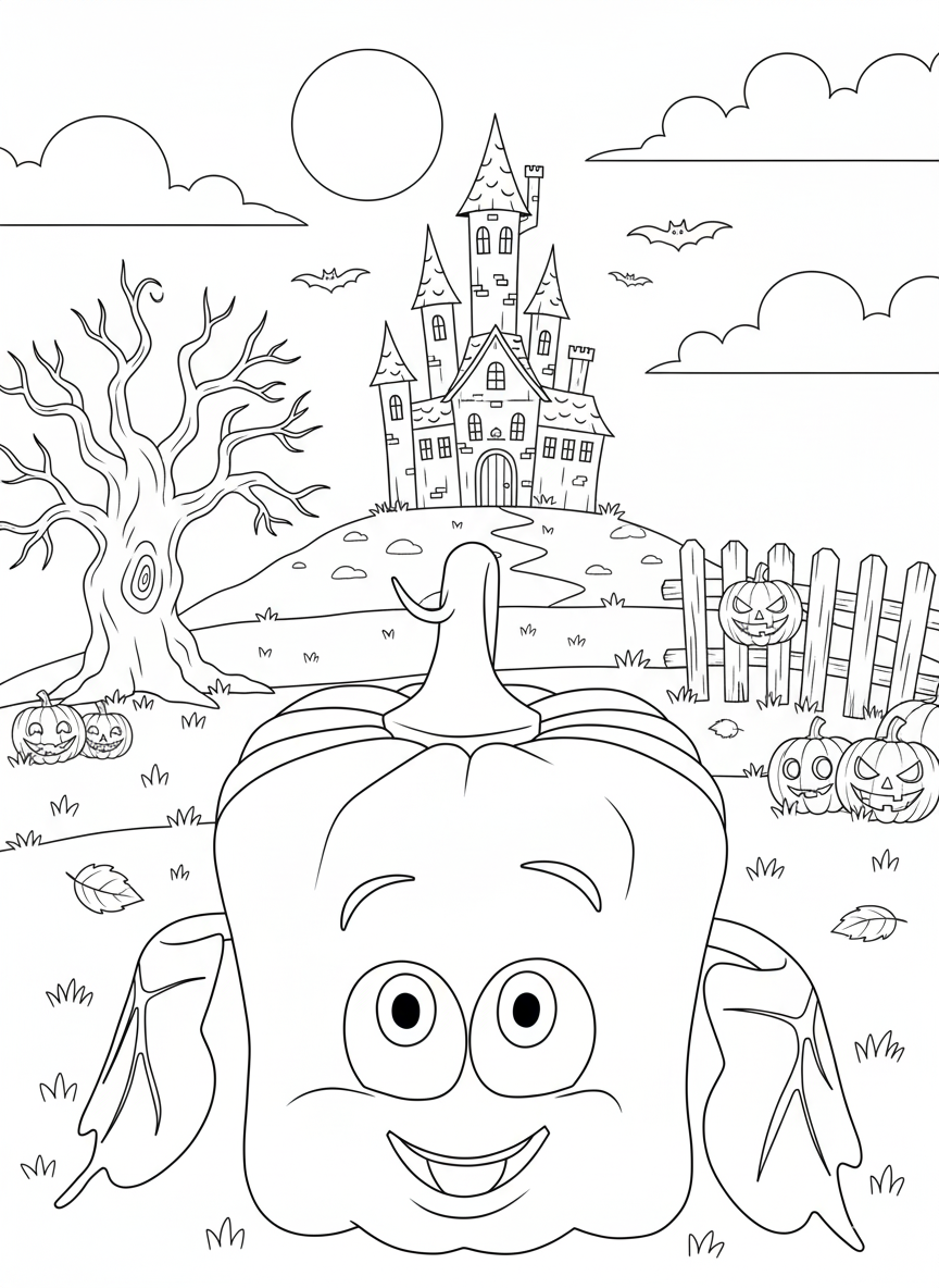 Spookley the Square Pumpkin Coloring Pages 5 printable Spookley the Square Pumpkin coloring pages