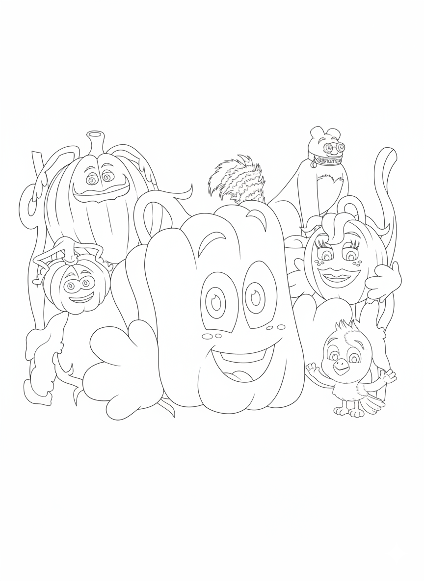 Spookley the Square Pumpkin Coloring Pages 11 Spookley the Square Pumpkin themed coloring pages