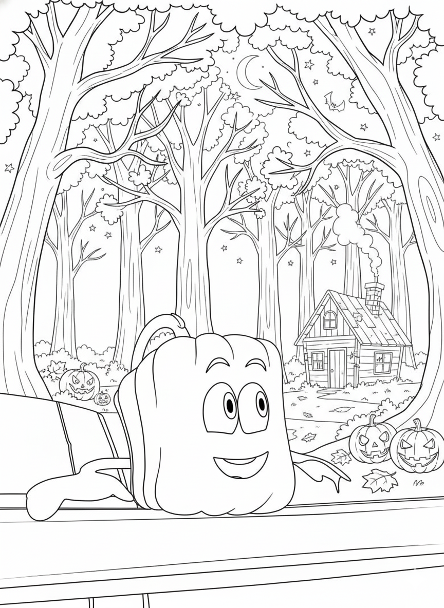 Spookley the Square Pumpkin Coloring Pages 8 Spookley the Square Pumpkin coloring pages