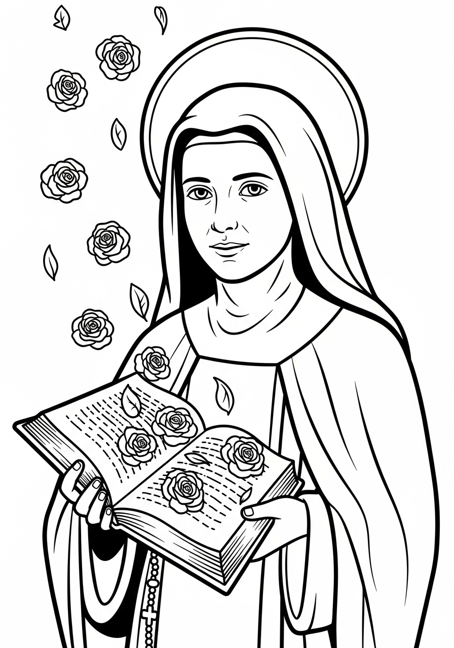 St. Therese Coloring Pages 12 St. Therese coloring pages