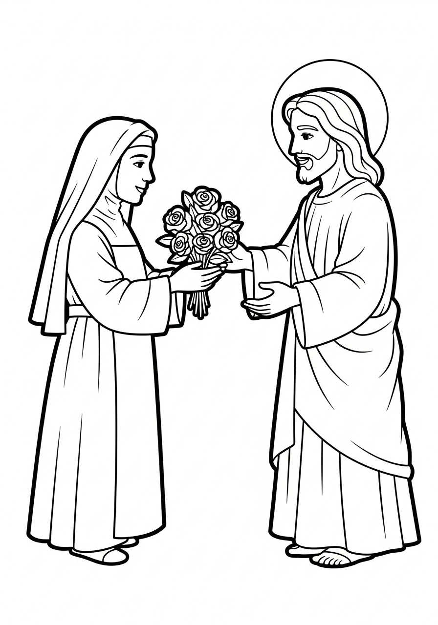 St. Therese Coloring Pages 13 free St. Therese tree coloring pages