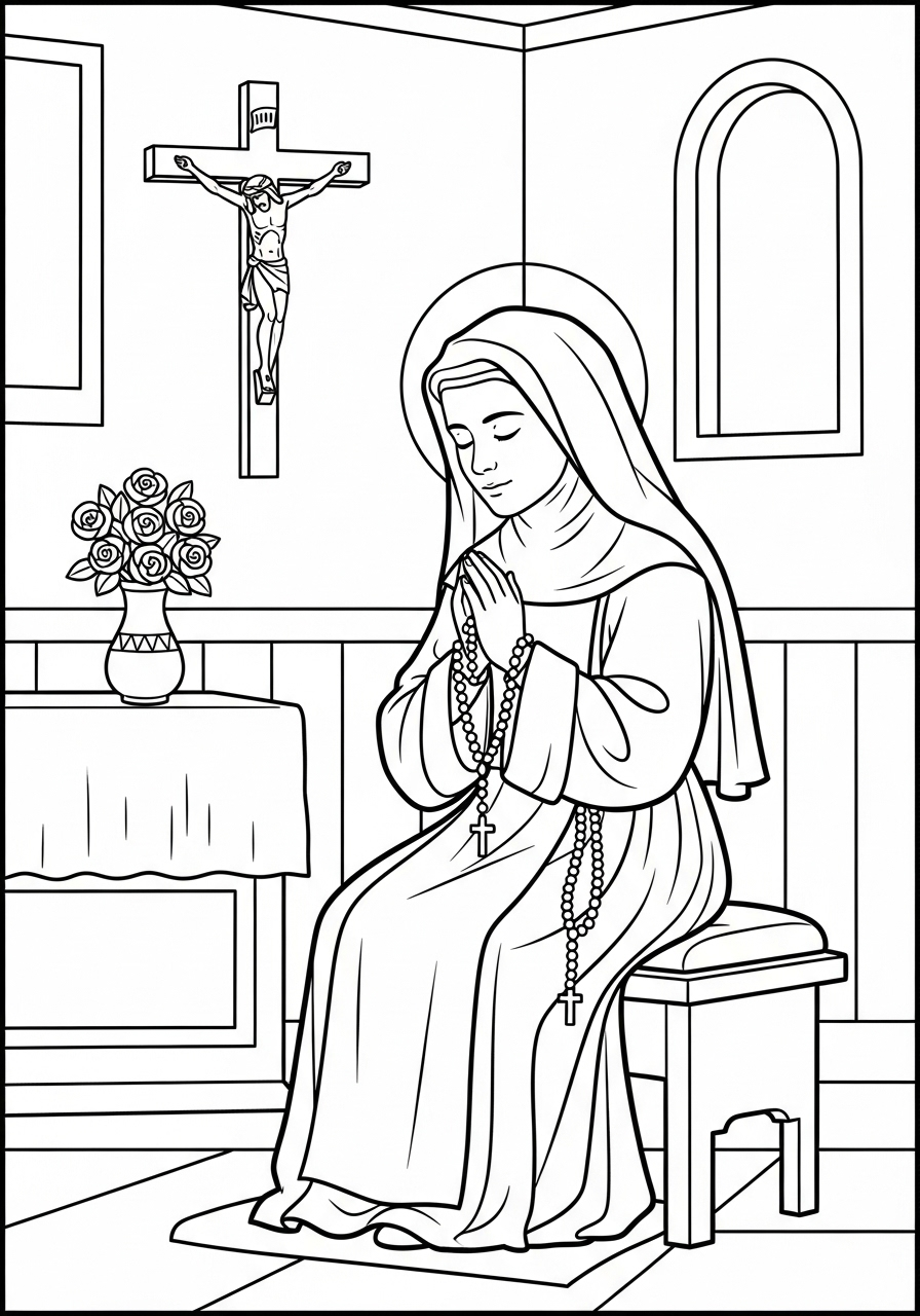 St. Therese Coloring Pages 14 St. Therese coloring pages printable free