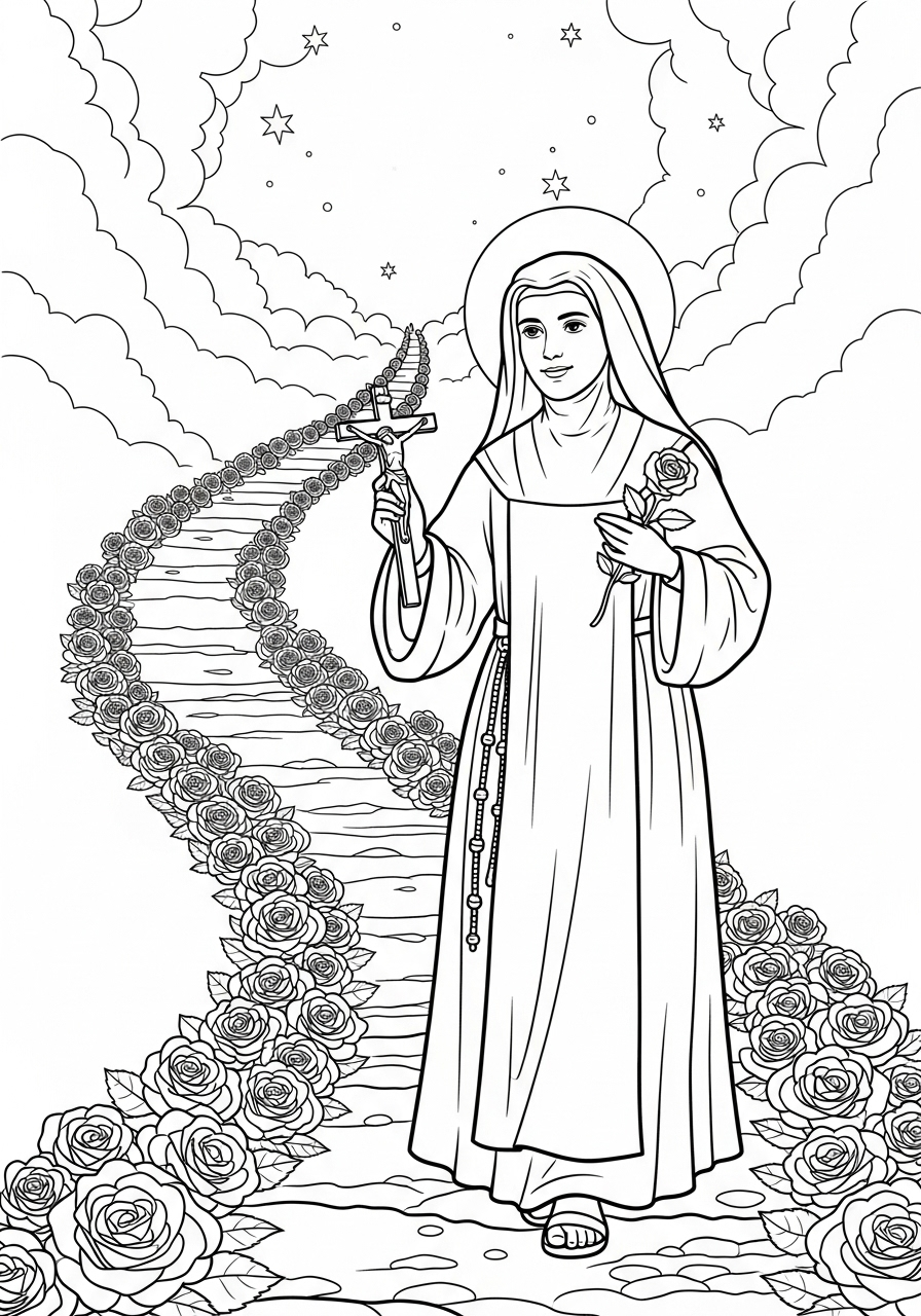 St. Therese Coloring Pages 16 merry St. Therese coloring pages