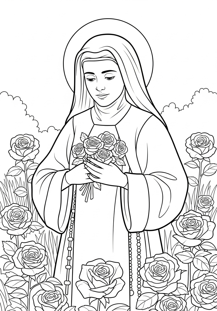 St. Therese Coloring Pages 18 printable coloring pages St. Therese