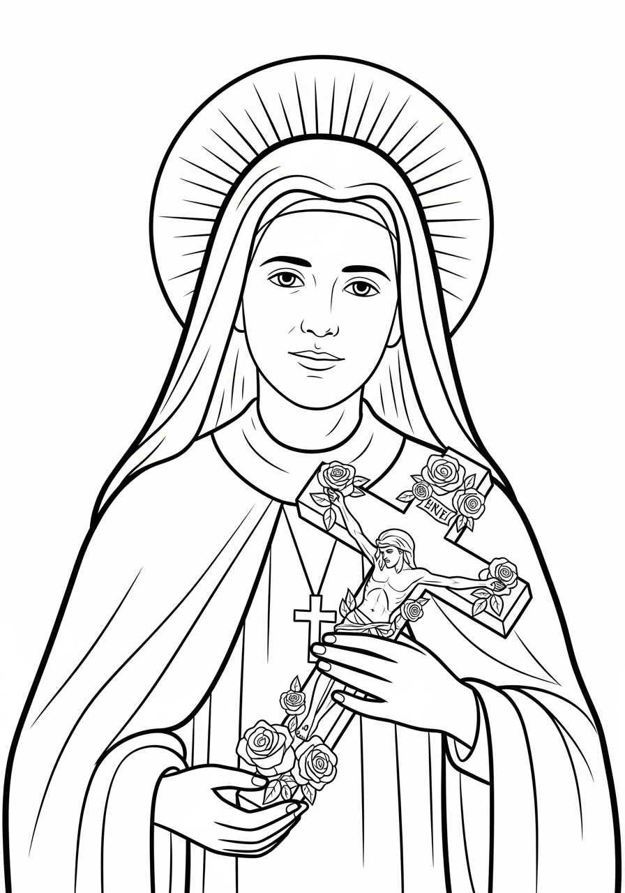 St. Therese Coloring Pages 19 adult St. Therese coloring pages