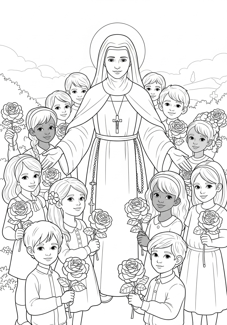 St. Therese Coloring Pages 20 St. Therese coloring pages for adults