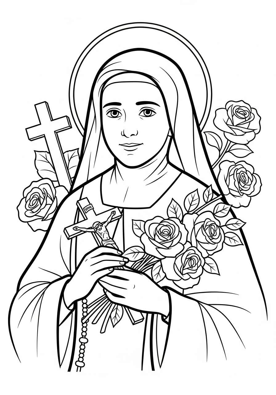 St. Therese Coloring Pages 3 St. Therese coloring pages pdf