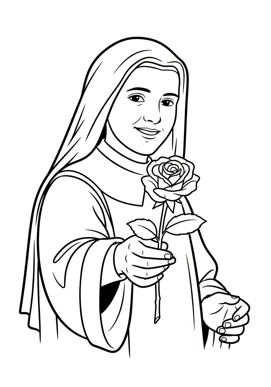 St. Therese Coloring Pages 22 coloring pages for kids St. Therese