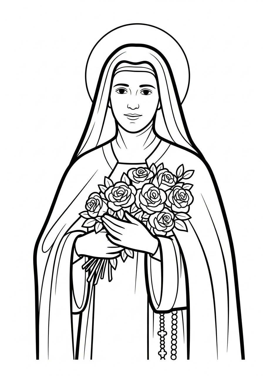 St. Therese Coloring Pages 4 free coloring pages St. Therese