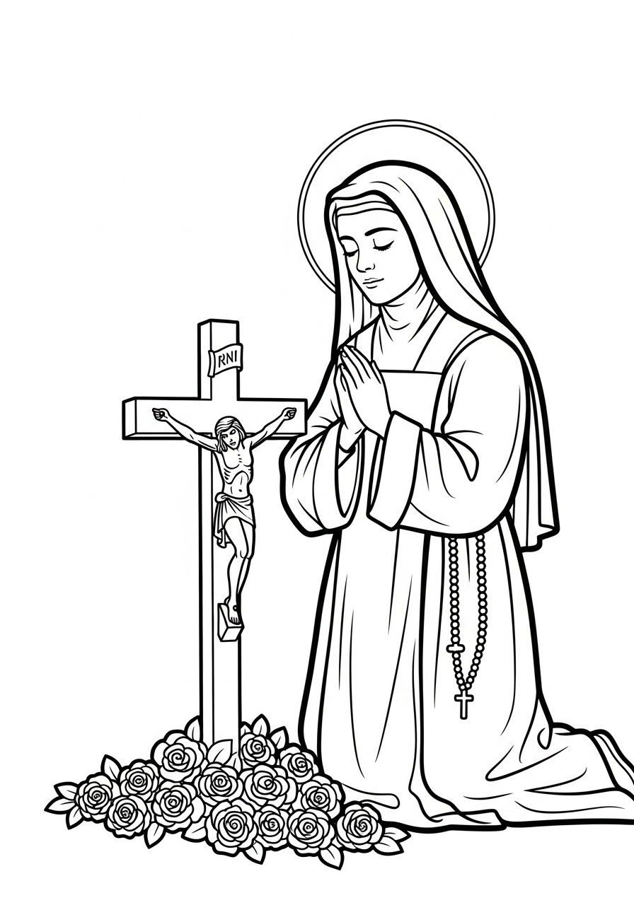 St. Therese Coloring Pages 5 St. Therese coloring pages printable