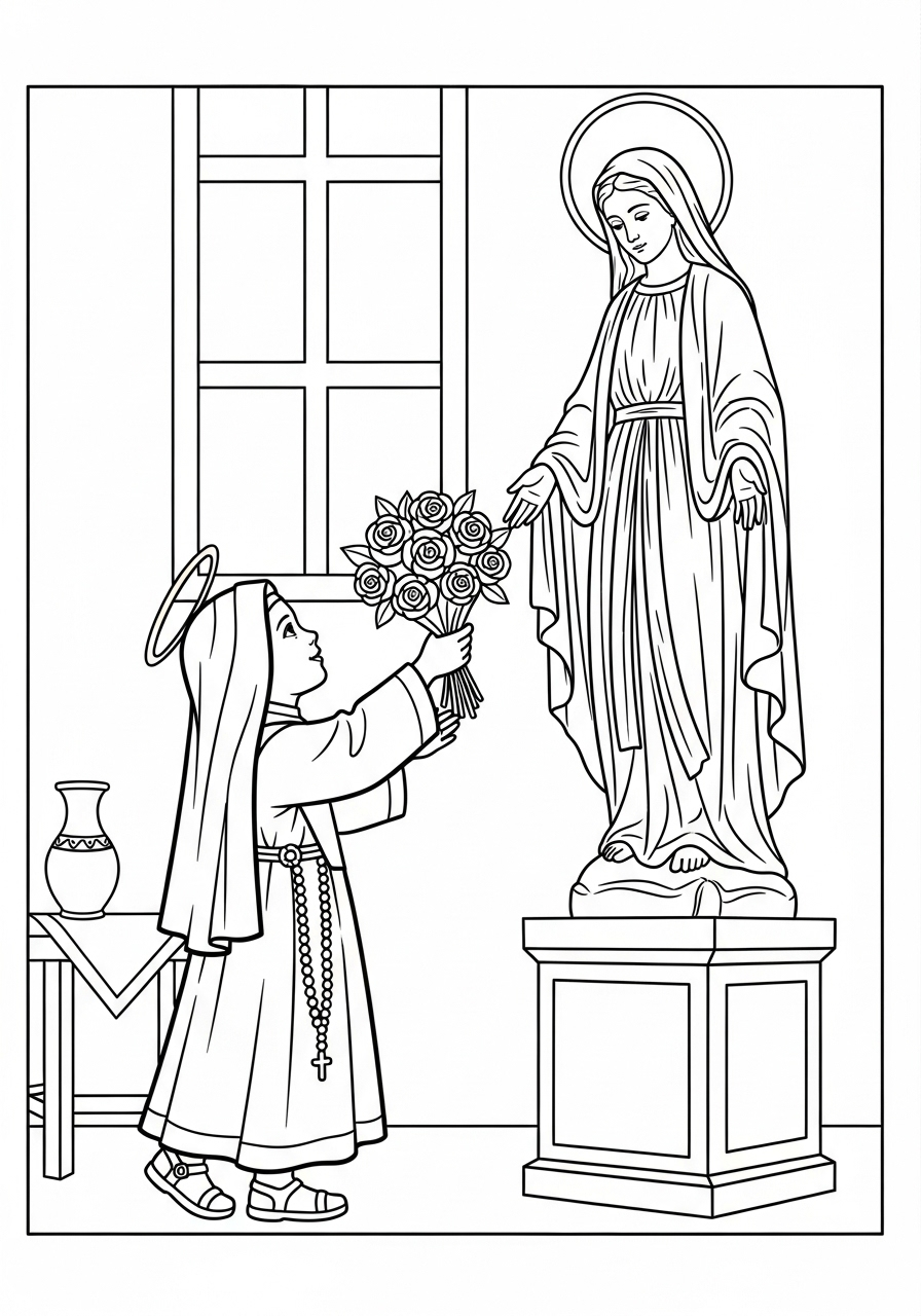 St. Therese Coloring Pages 6 free St. Therese coloring pages pdf