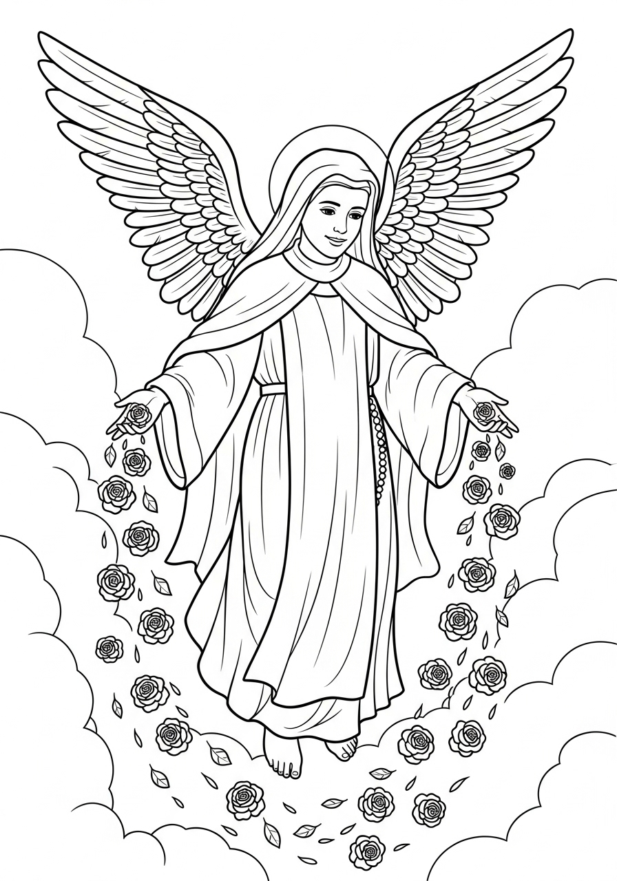 St. Therese Coloring Pages 7 kawaii cute St. Therese coloring pages