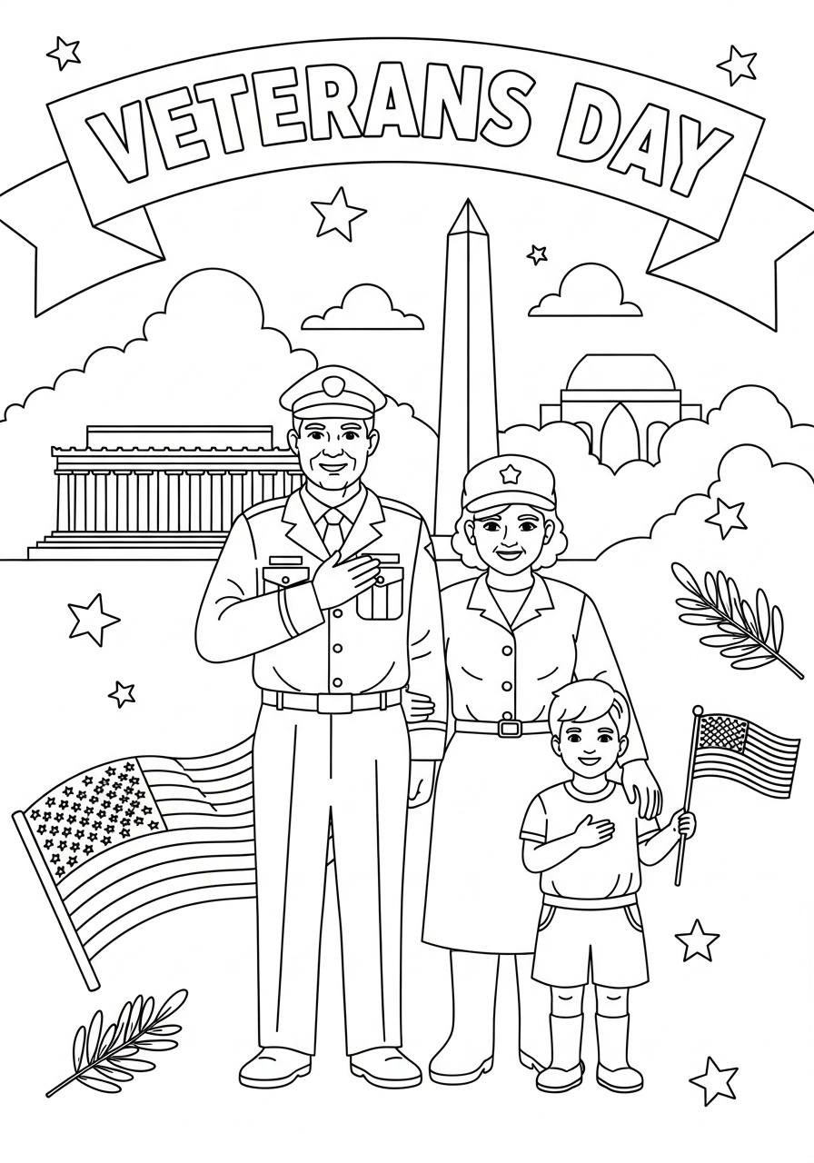 Veterans Day Coloring Pages 23 free Veterans Day coloring pages for adults