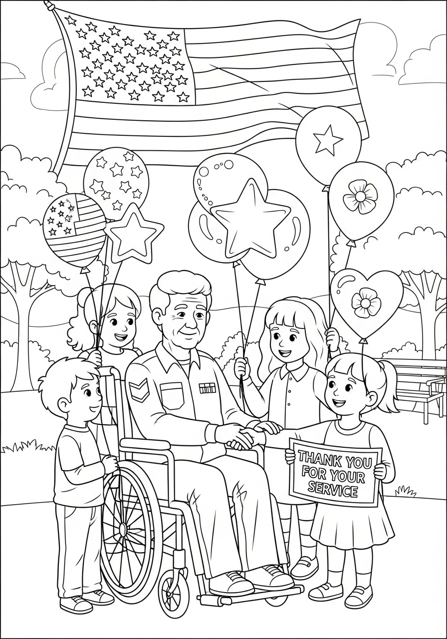 Veterans Day Coloring Pages 14 free coloring Veterans Day pages 1