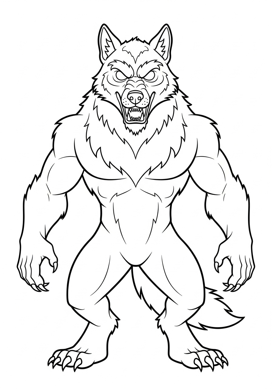 Werewolf Coloring Pages 2 fun Werewolf coloring pages