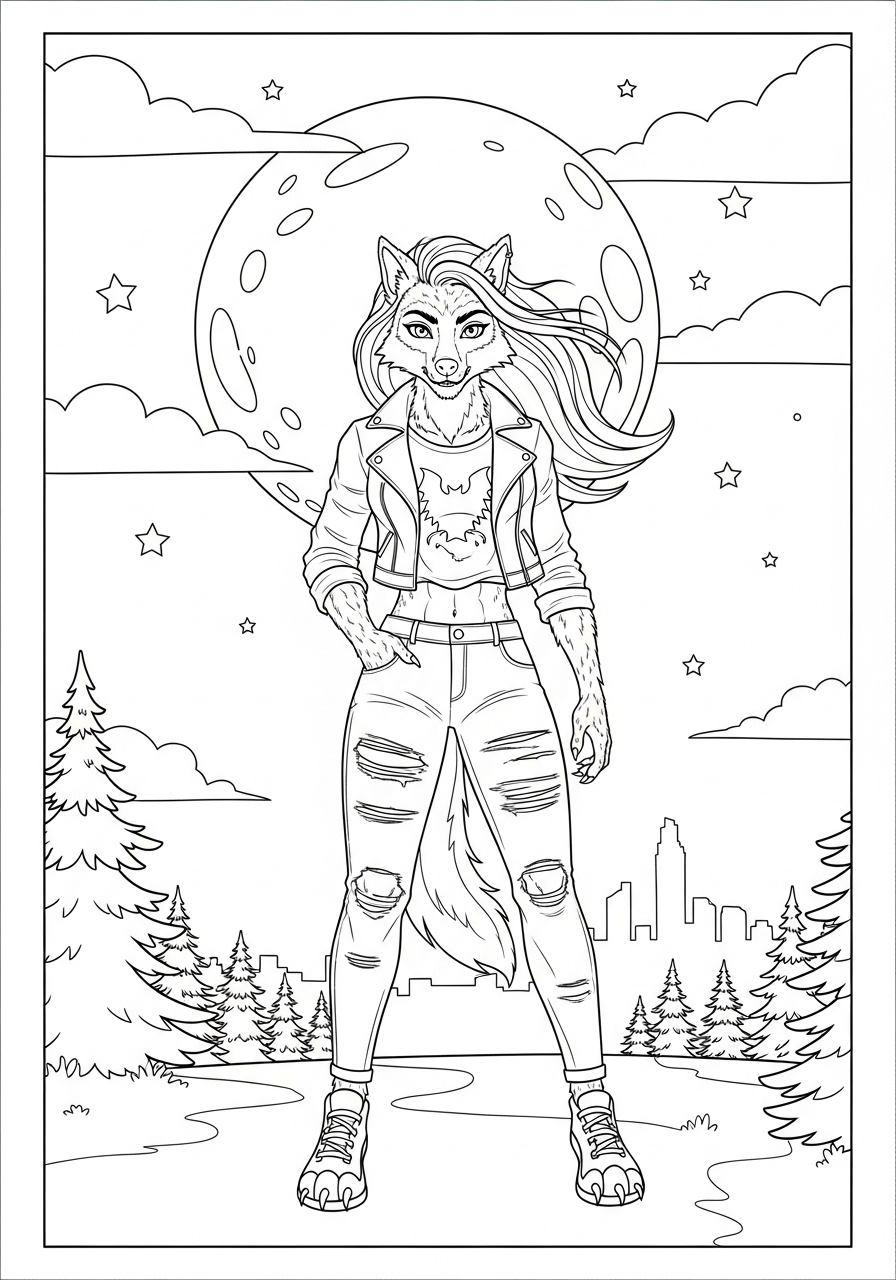 Werewolf Coloring Pages 11 coloring pages for Werewolf