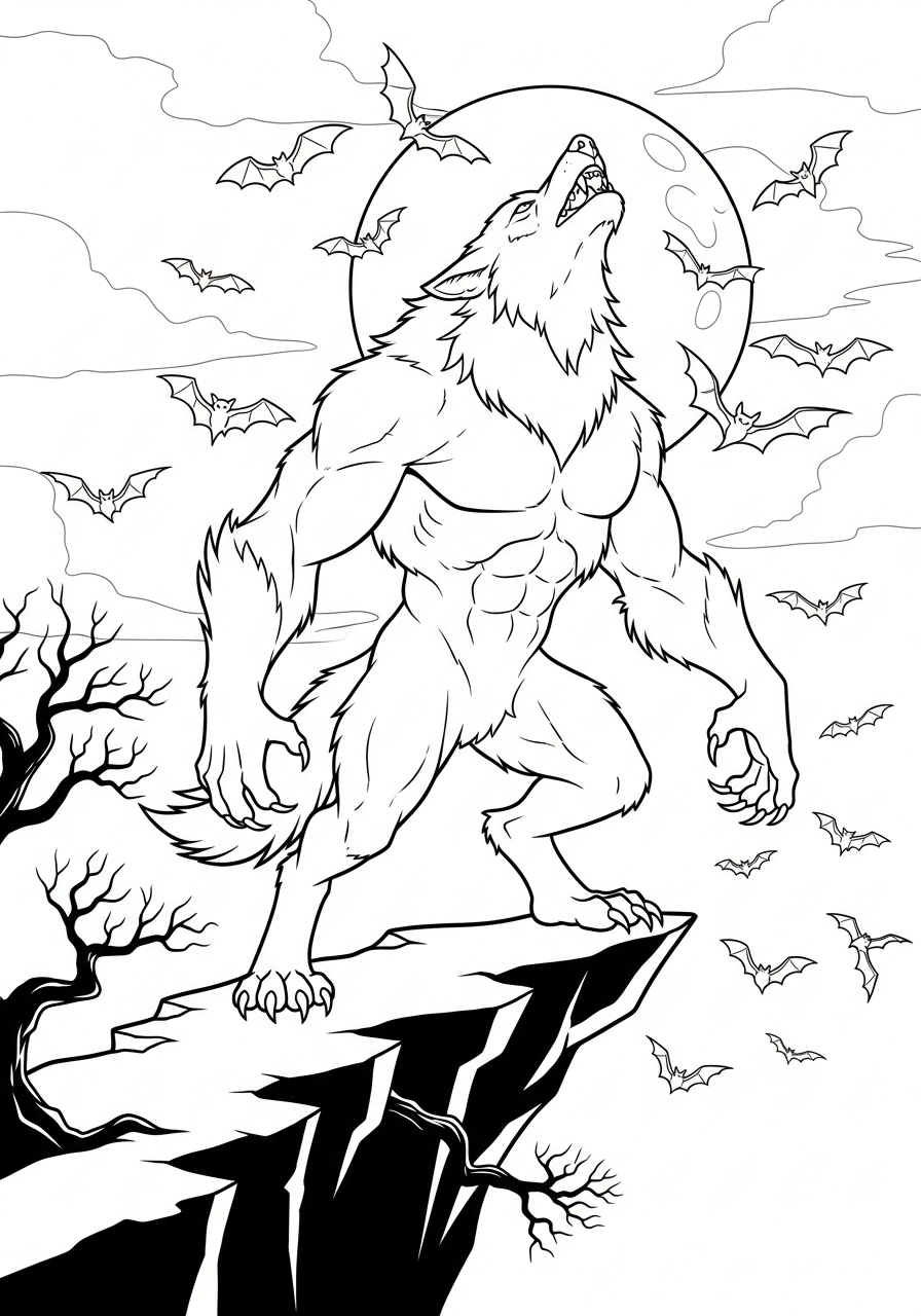Werewolf Coloring Pages 12 Werewolf coloring pages for adults pdf