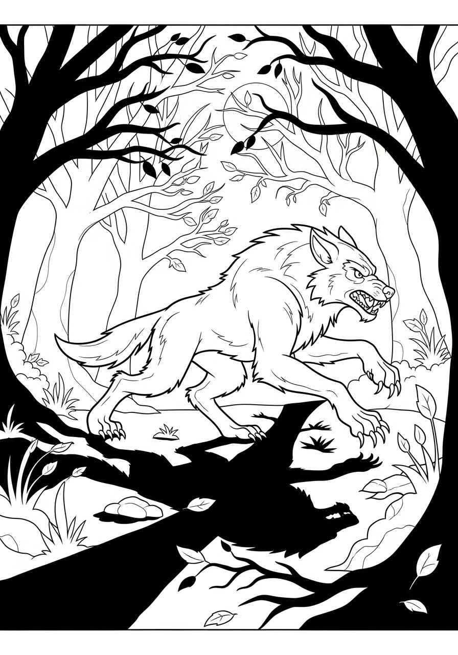 Werewolf Coloring Pages 13 detailed Werewolf coloring pages for adults