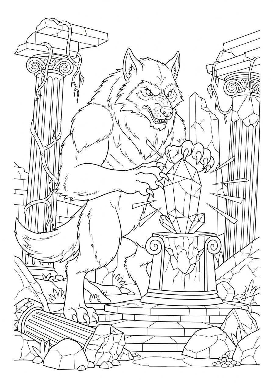 Werewolf Coloring Pages 18 adult Werewolf coloring pages