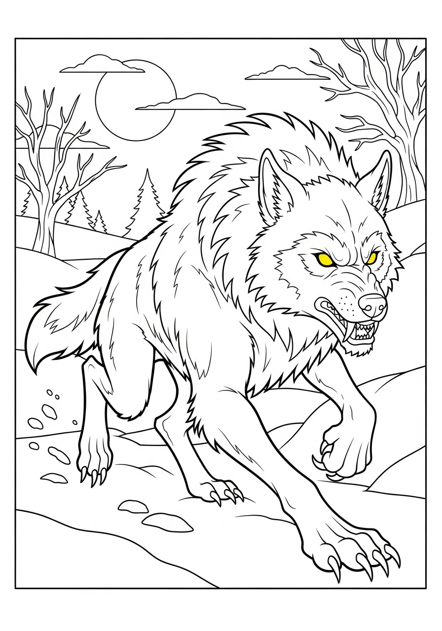 Werewolf Coloring Pages 23 free printable coloring pages Werewolf