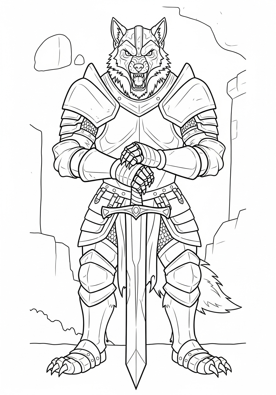 Werewolf Coloring Pages 7 Werewolf coloring pages for adults easy