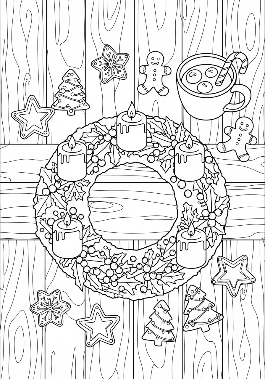 Advent Wreath coloring pages grinch