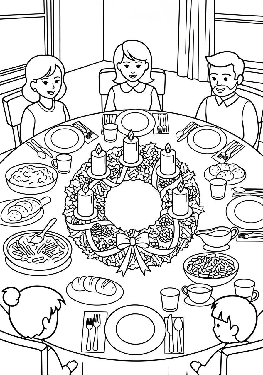 coloring pages Advent Wreath