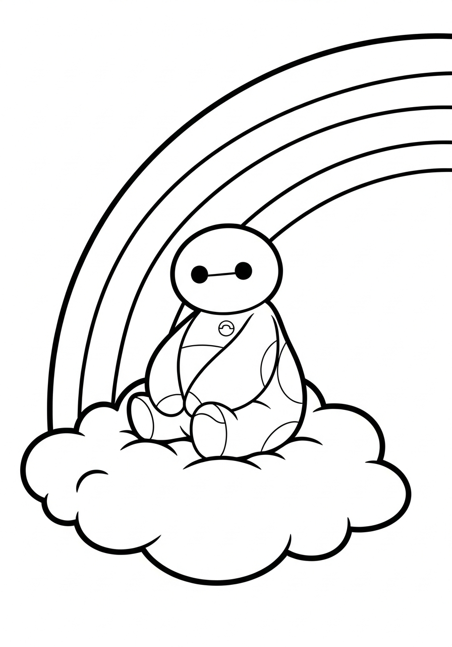 Baymax coloring pages for adults