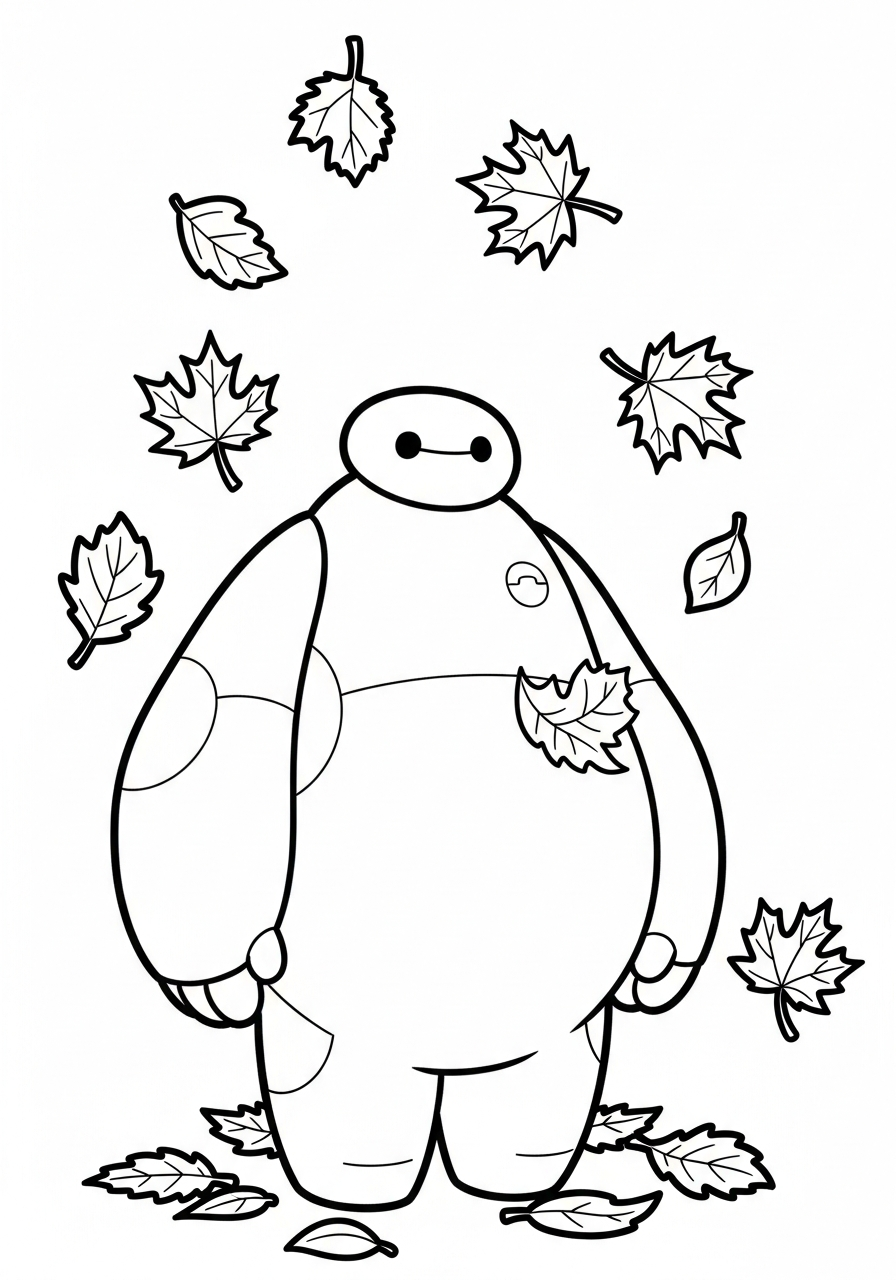 free coloring Baymax pages